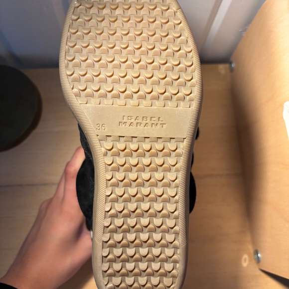 Isabel Marant Beckett Wedge Sneakers Black - Picture 1 of 6